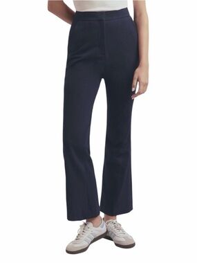 NWT Favorite Daughter The Phoebe Crop Flare Pant in Navy size 6 $248